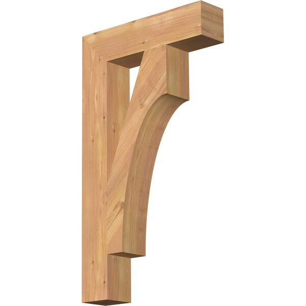 Ekena Millwork Westlake Block Smooth Bracket, Western Red Cedar, 3 1/2"W x 16"D x 28"H BKT04X16X28WTL05SWR - main